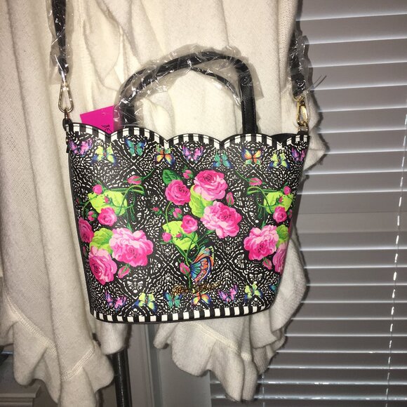 Betsey Johnson  Butterfly Tote Purse, Scalloped - Picture 2 of 4